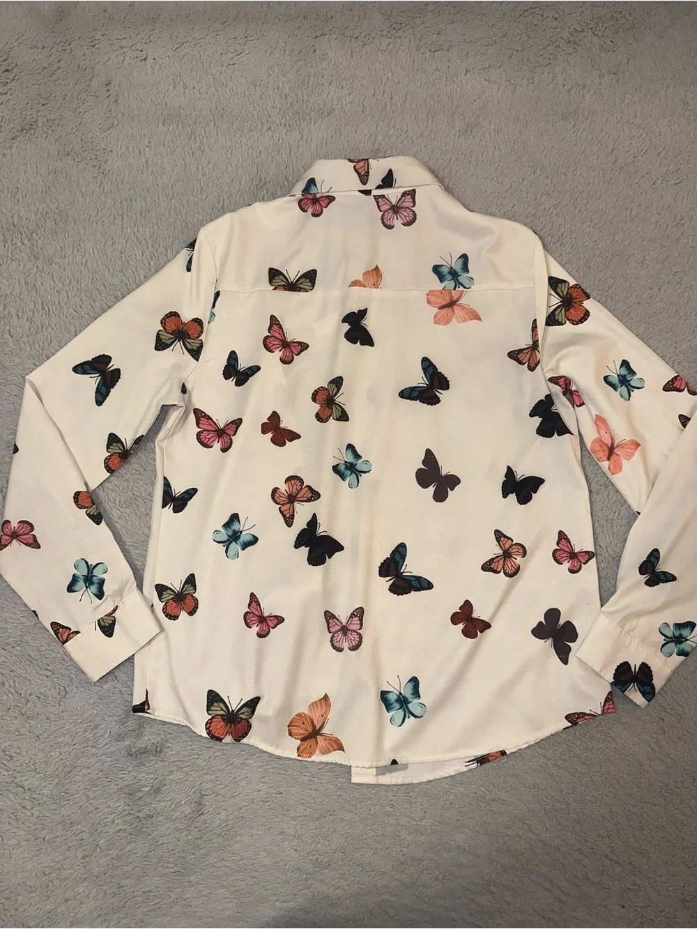 Butterflies button up shirt